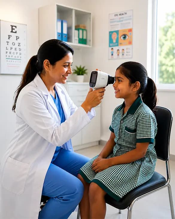 Student health screening with pediatrician